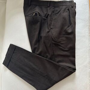 Brown flannel pleated trousers from Sir of Sweden size 34